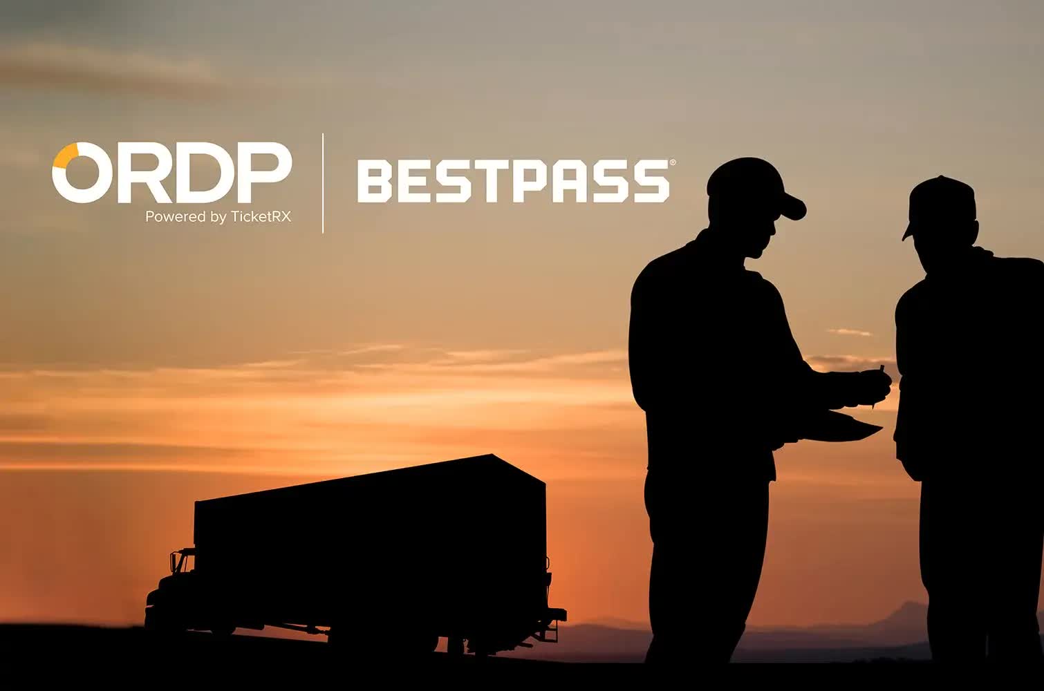 Truckers in front of a truck discussing ORDP