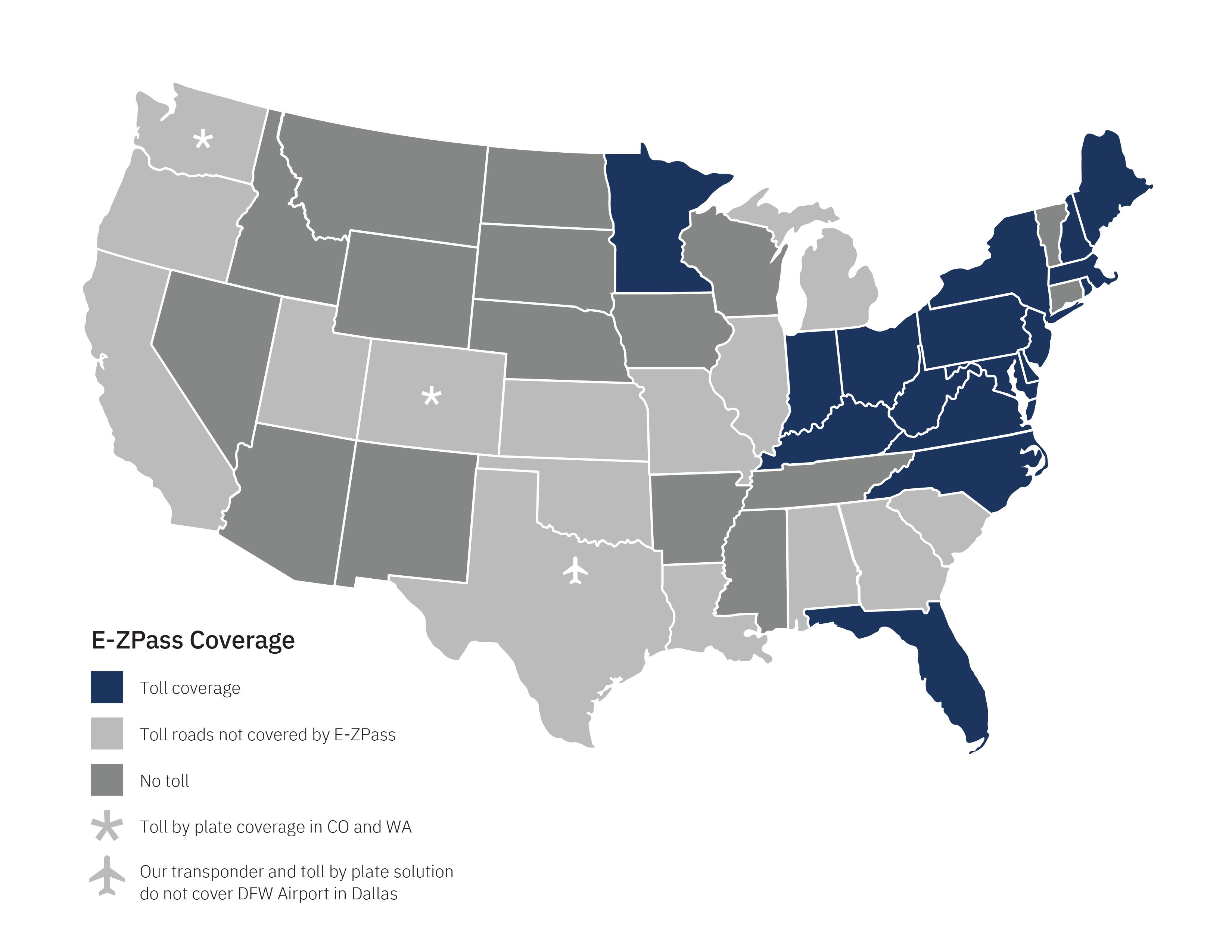 E-ZPass Coverage Map