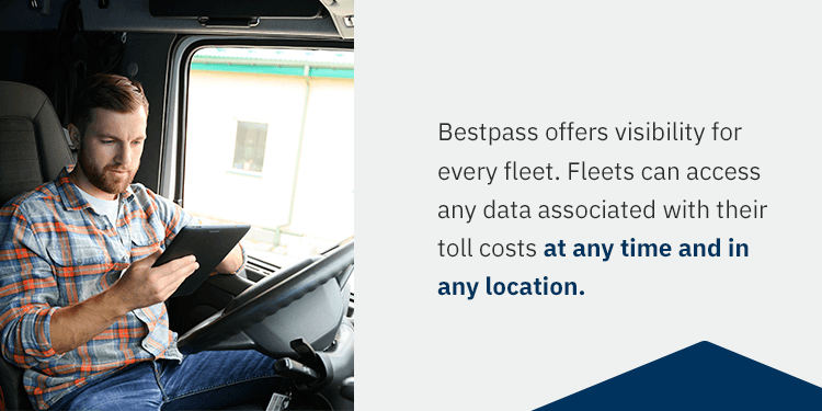 bestpass micrograph fleets can access data with toll costs at any time anywhere